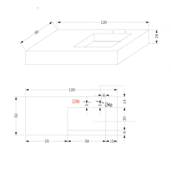 Умивалник " PIETRA" Inter Ceramic ICL 12049/120G LEFT - комфорт и удобство с ляво разположение 
