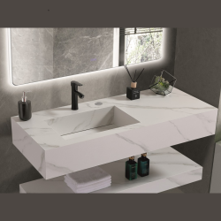 Умивалник " PIETRA" Inter Ceramic ICL 12049/120W LEFT - функционално решение с ляв плот