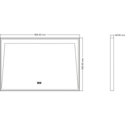 Огледало за баня с вградено осветление  ICL 1818