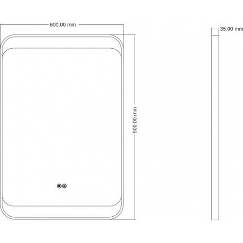 Огледало за баня с вградено осветление  ICL 1821