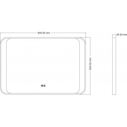 Огледало за баня с вградено осветление  ICL 1822