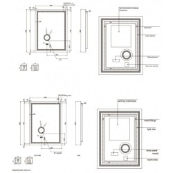 Огледало за баня с вградено осветление  ICL 1828