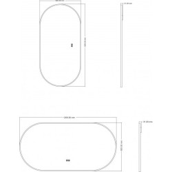 Огледало за баня с вградено осветление  ICL 1832
