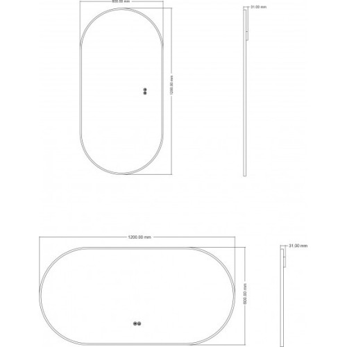 Огледало за баня с вградено осветление ICL 1832 Огледало за баня с вградено осветление ICL 1832