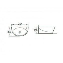 Порцеланов умивалник ICC 3045 L