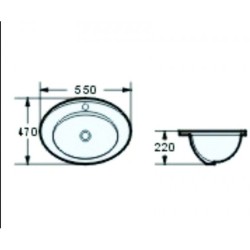 Порцеланов умивалник ICB 5547