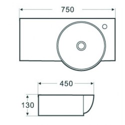Порцеланов умивалник ICC 7513