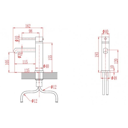 Смесител за умивалник ICF 1007001B