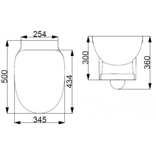 Стенна тоалетна чиния » ICC 4334