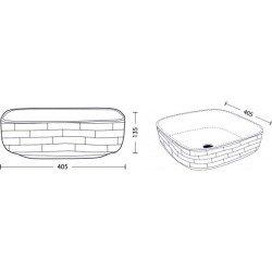 Порцеланов умивалник за плот  ICB 4618