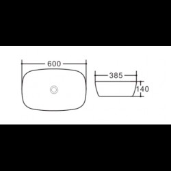 Порцеланов умивалник за плот  ICB 579