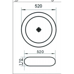 Порцеланов умивалник за плот  ICB 010 GRAY