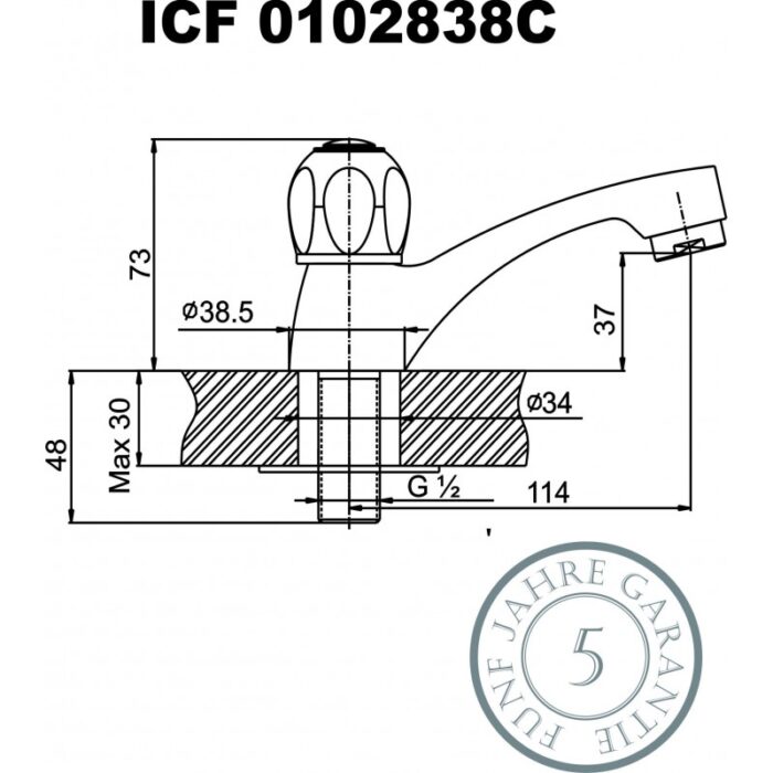 Смесители » КЛИЕР  » ICF 0102838C - Image 2
