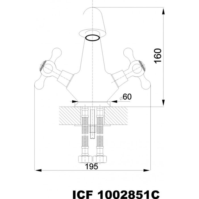 Смесител за умивалник ICF 1002851  Ретро - Image 3