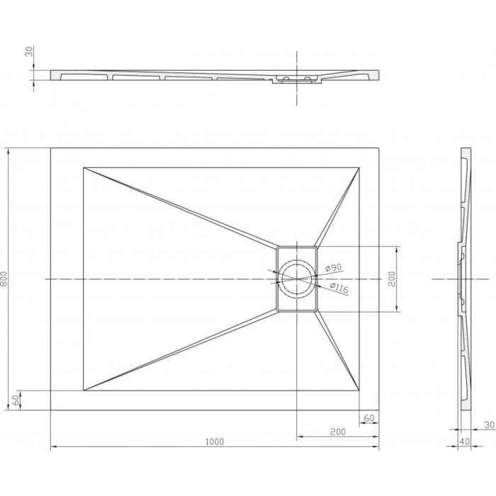 Поддушово корито ROUGH STONE ICST 10080RS-2 - Image 2