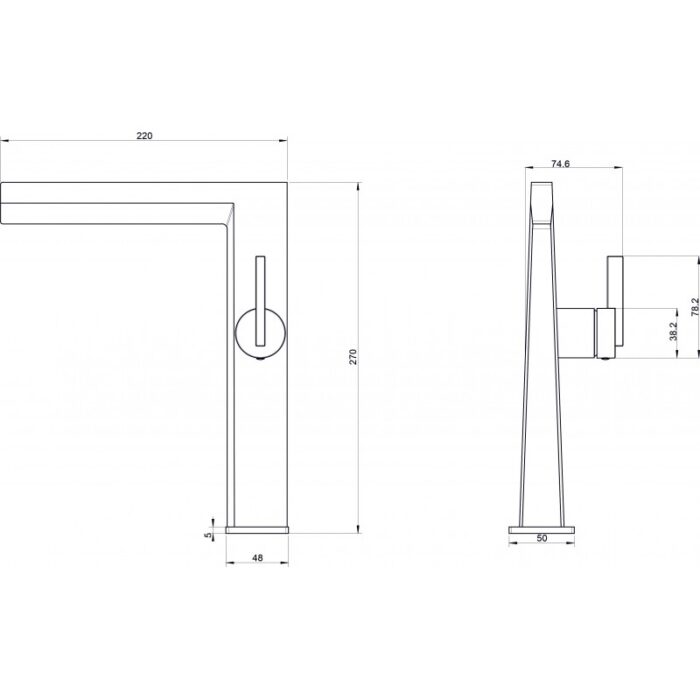 Смесител за умивалник ICF 116223GG Gun Gray „Кони“ - Image 8