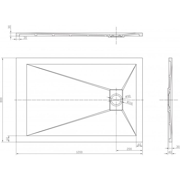 Поддушово корито ROUGH STONE ICST 12080RS-3 - Image 2