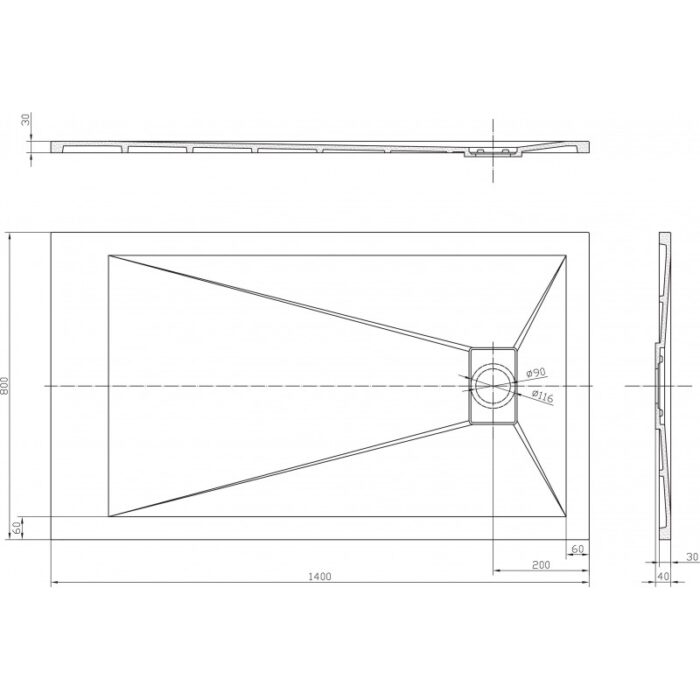 Поддушово корито ROUGH STONE ICST 14080RS-2 - Image 2