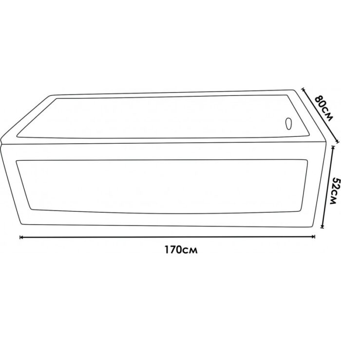 Вана Inter Ceramic ICSH 1700NEW TUB Бендида – Модерна и просторна правоъгълна вана за стилна баня - Image 2
