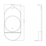 SAVONA BLACK ОГЛЕДАЛО LED 60X120 1943MB - Image 3