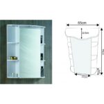 Горен огледален PVC шкаф Inter Ceramic ICMC 2000-65 – модерен, стилен и компактен - Image 2