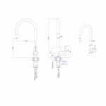 Кухненски смесител   ICF 263006 BLACK - Image 3