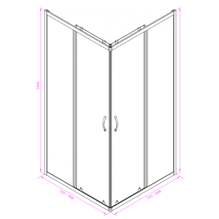 Душ кабини » ICS  275/31NEW 80*80 EASY ASSEMBLE - Image 3