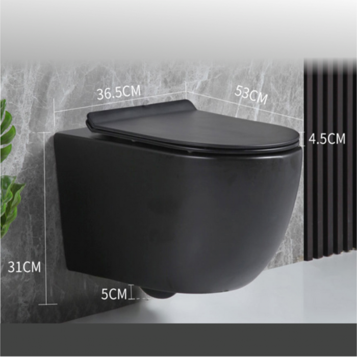 Стенна тоалетна чиния Inter Ceramic ICC 3755B NEW – качество и елегантен дизайн - Image 3