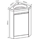 Долен стоящ PVC шкаф за баня ICP 4040 NEW - Image 4