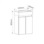 Долен конзолен PVC шкаф Inter Ceramic 4242MB к-кт с умивалник - за практично обзавеждане - Image 4