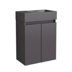 Долен конзолен PVC шкаф Inter Ceramic 4242MB к-кт с умивалник - за практично обзавеждане