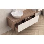 Долен конзолен PVC шкаф за баня Inter Ceramic ICP 4540-120 - практично обзавеждане - Image 2