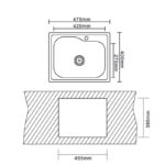 Кухненска мивка алпака ICK 4740 / 4741 CHROME - Image 3