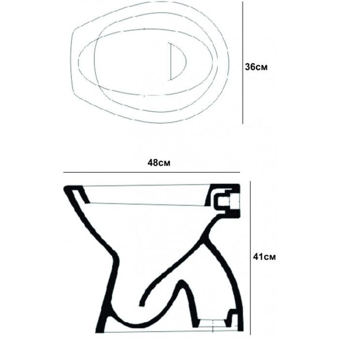 Тоaлетна чиния  ICC  4836 RIMLESS - Image 2
