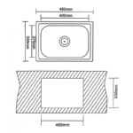 Кухненска мивка алпака ICK 4844 - Image 3