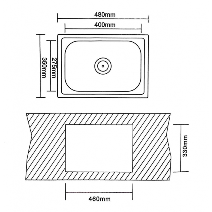 Кухненска мивка алпака ICK 4844 - Image 3