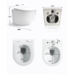 Стенна тоалетна чиния Inter Ceramic 4937W BIDET – Модерен стил и лесна поддръжка - Image 6
