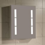 Горен огледален PVC шкаф Inter Ceramic ICMC 5014-65 - Стилен дизайн с LED осветление