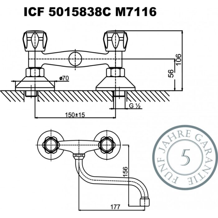 Смесители » КЛИЕР  » ICF 5015838C M7116 - Image 2