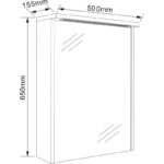 Горен огледален PVC шкаф Inter Ceramic ICMC 5018-70 - модерен дизайн и практична функционалност - Image 4