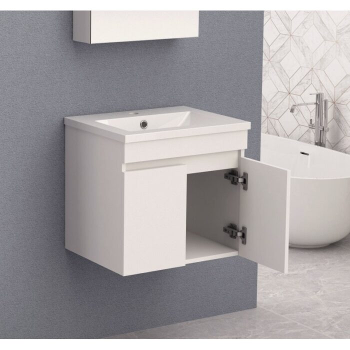 Долен конзолен PVC шкаф за баня Inter Ceramic ICP 5082 - за компактни и стилни бани - Image 2