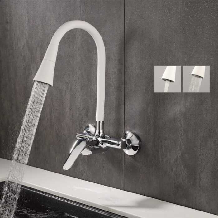 Кухненски смесител ICF 5108152W 7789  LINNI WHITE MATT - Image 2