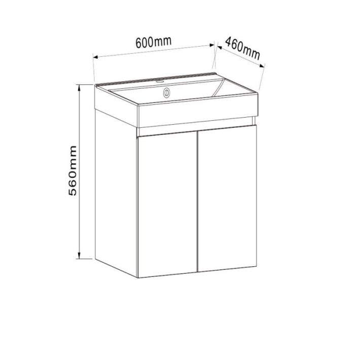 PVC ШКАФ ALDENE-60 5155-60W - Image 2