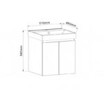 PVC ШКАФ AMO-50 5157-50+УМИВ. 5953W-51CM - Image 3