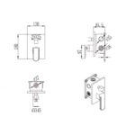 Месингов смесител за вграждане ICF 554016 - Image 3