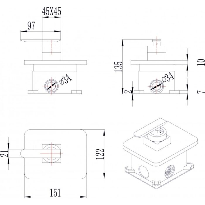Смесител за вграждане ICF 5541711-1B - Image 3