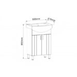 Долен стоящ шкаф за баня Inter Ceramic ICP 5544 - практичен шкаф за малки и средни бани - Image 4