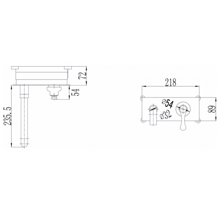 Месингов смесител за вграждане ICF 5545311G - Image 2