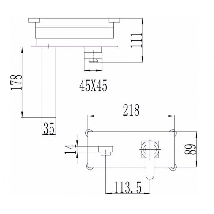 Месингов смесител за вграждане ICF 5546111B - Image 2