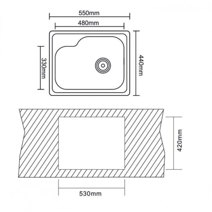 Кухненска мивка алпака ICK 5645 - Image 3